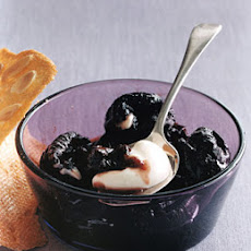 Prunes in Wine with Toasted-Almond Cookies