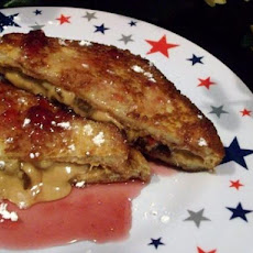 Peanut Butter-Chocolate Stuffed French Toast With Jam Syrup