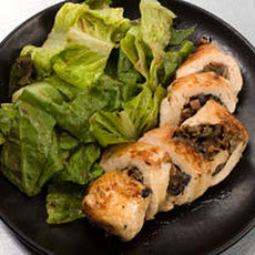 Mushroom-Stuffed Chicken with White Wine Sauce Recipe