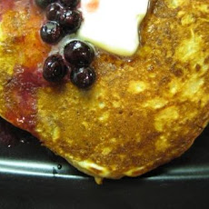 Orange Oatmeal-Yogurt Pancakes with Huckleberries