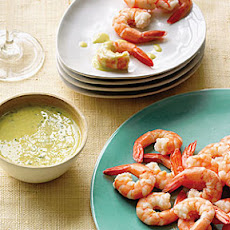 Poached Shrimp with Meyer Lemon Ginger Sauce