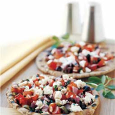 Grilled Pitas with Tomatoes, Olives, and Feta