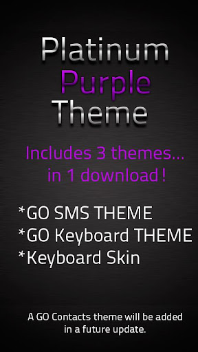 GO SMS Purple Platinum Theme