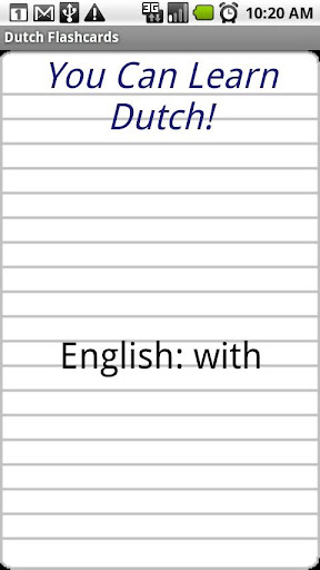 English to Dutch Flashcards