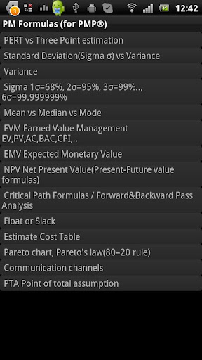 PM Formulas for PMP® exam pro