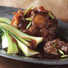 Braised Oxtails with Star Anise and Chinese Greens