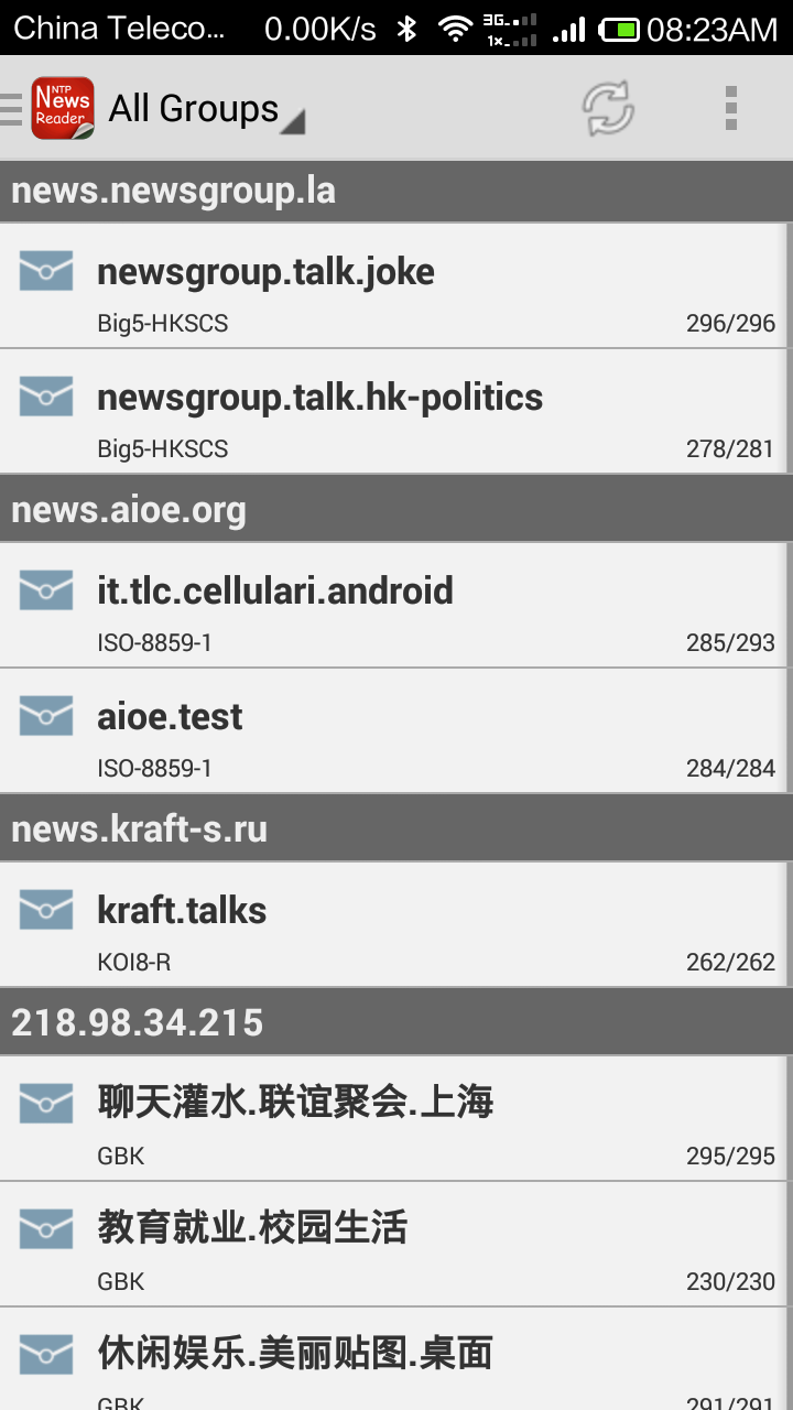 Android application Usenet NewsReader screenshort