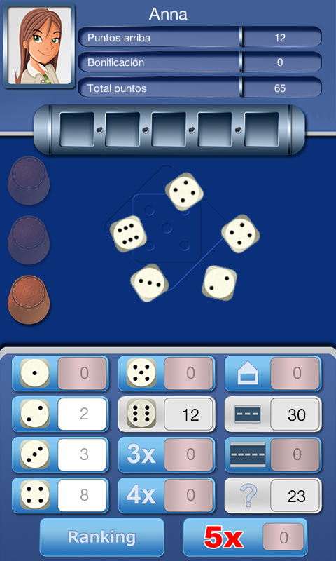 Android application Yahtzy screenshort