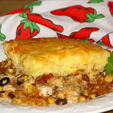 Spicy Chicken and Cornbread -  Casserole