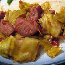 Stove Top Smoked Kielbasa and Cabbage
