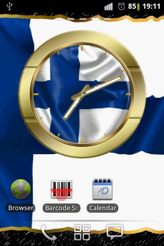 Finland flag clocks