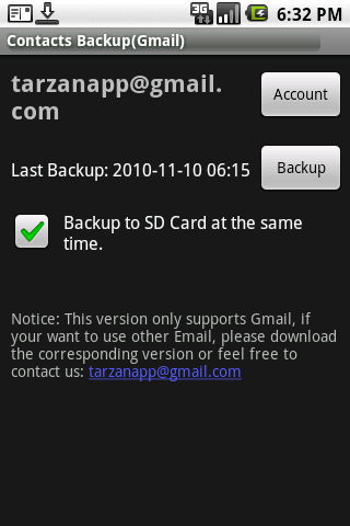 Contacts Backup Gmail