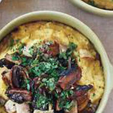 Romano and Black Pepper Polenta with Mushroom Marsala
