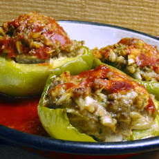 Parmesan Beef Stuffed Bell Peppers