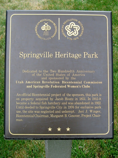 Heritage Park Plaque