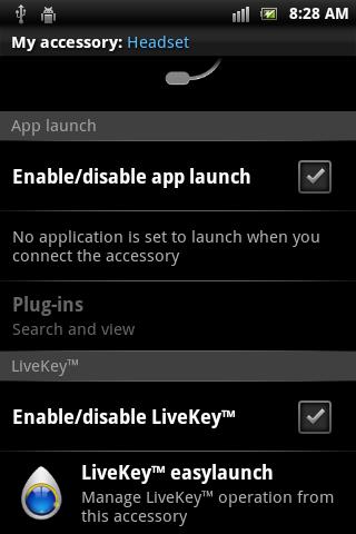 LiveKey™ easy launch