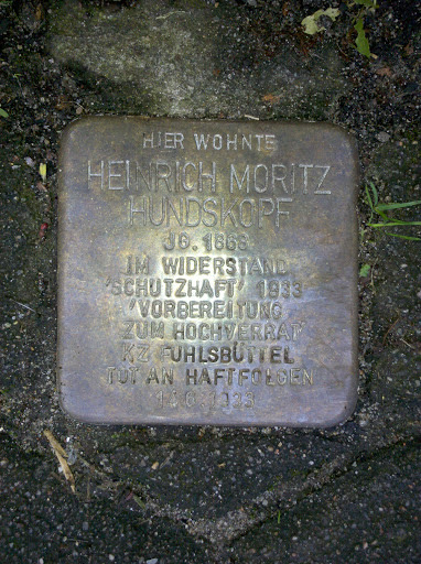 Gedenkplatte Heinrich Moritz Hundskopf