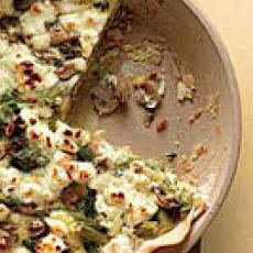 Tortilla-Crusted Goat Cheese-and-Asparagus Quiche