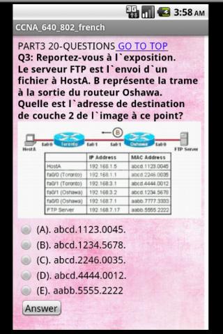 CCNA 640-802 Real Exam French