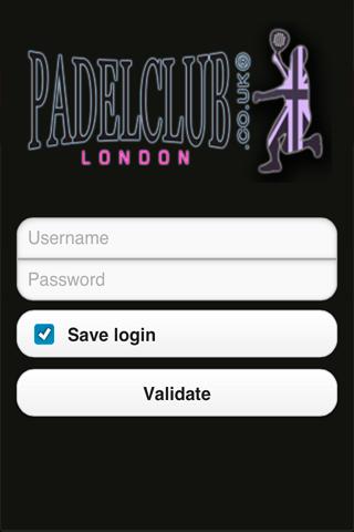 Android application PadelClub London screenshort