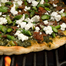 Bacon, Asparagus, and Goat Cheese Grilled Pizza Recipe