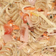 Turkey, Bacon Pasta Salad With Lemon Basil Dressing