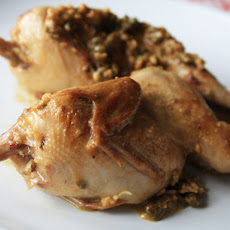 Simmered Quail with Mustard and Capers