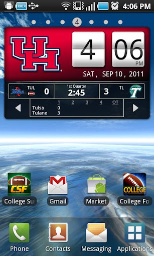 Houston Cougars Live Clock