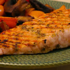 Greek Salmon Cooked in a Grill Pan