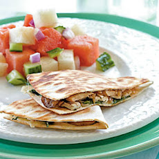 Chicken, Mushroom, and Gruyere Quesadillas