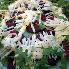 Cured Fillet of Beef Salad with Celeriac and a Creamy Horseradish Dressing