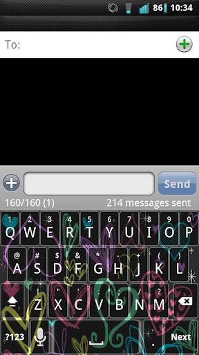 Girly Hearts Keyboard Skin