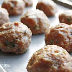 Asian Turkey Meatballs With Lime Sesame Dipping Sauce