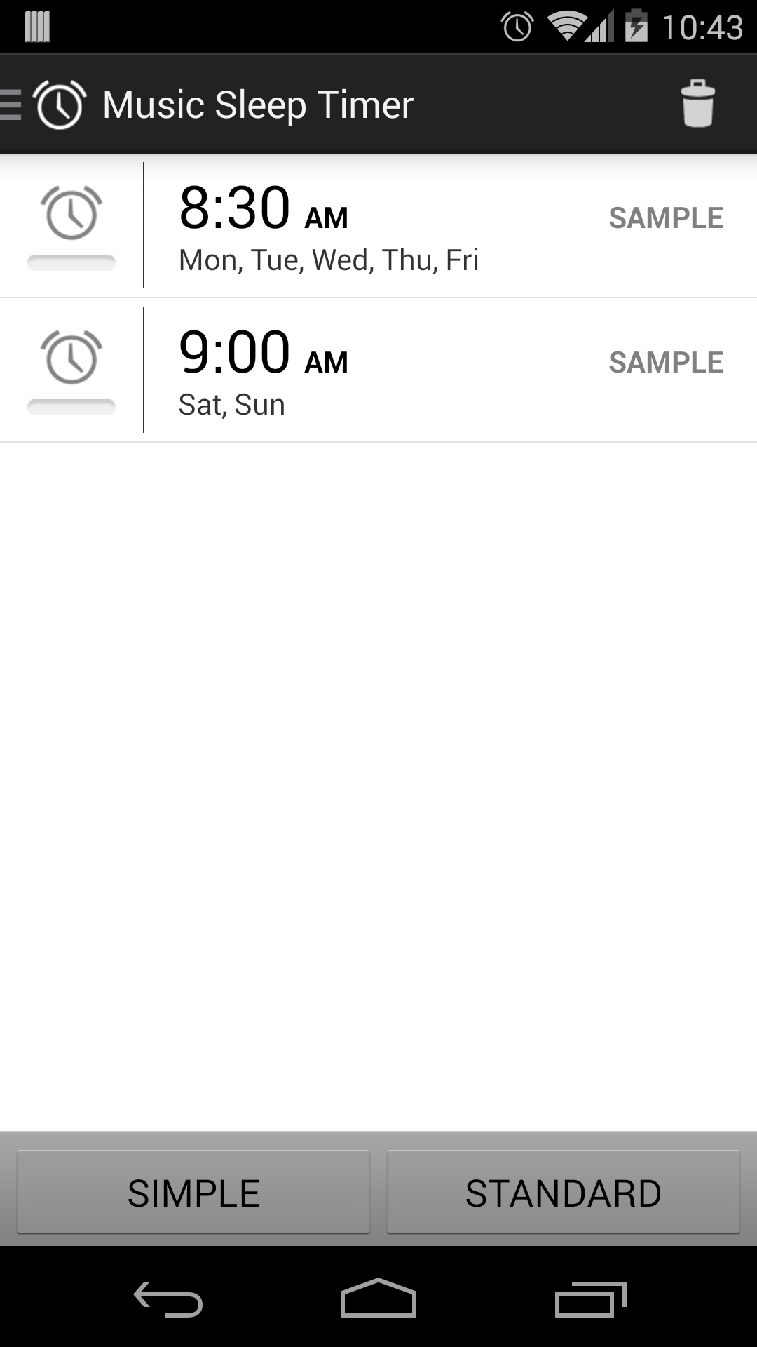 Android application Music Sleep Timer screenshort
