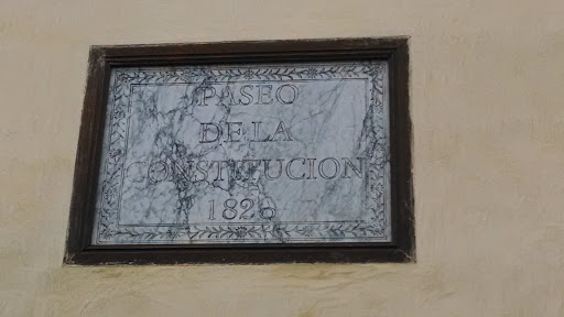 Placa Paseo De La Constitucion 1826