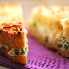 Asparagus and cream cheese sandwich