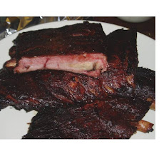 Ancho-espresso rubbed ribs
