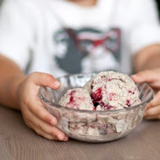 Earl Grey Ice Cream with Blackberry Swirl