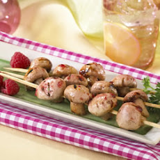 Raspberry Mushroom Kabobs