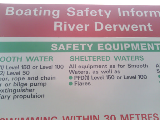 River Derwent Boating Sign
