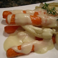 Roasted Carrots Cloaked in Fontina Sauce