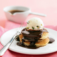 Silver-Dollar Pancake Sundaes with Chocolate Hazelnut Sauce