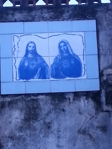 Jesus and Mary Tile Art