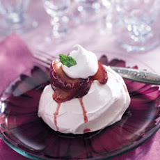 Spiced Plum Pavlovas