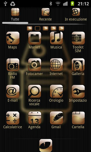 My Gold theme GO launcher EX