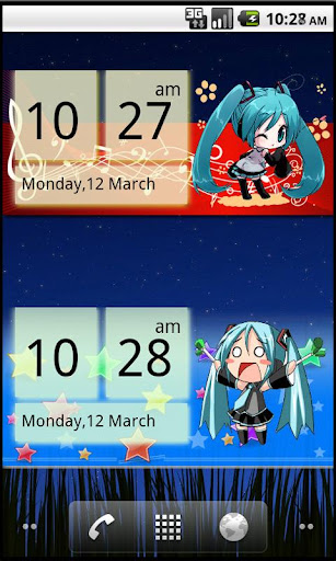 Miku Chibi Clock Vocaloid