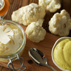 Curried Cauliflower Purée & Quick-Pickled Cauliflower