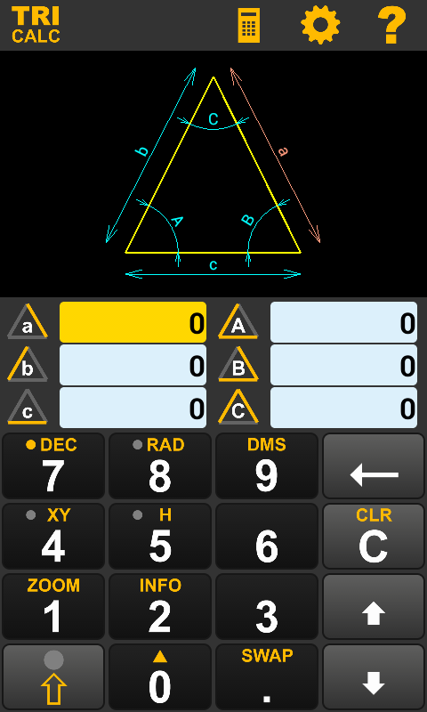 Android application TRI CALC [ Phone / Tablet ] screenshort