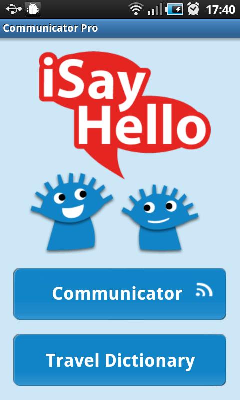 Android application ISayHello Communicator Pro screenshort