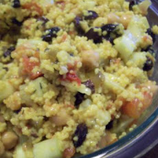 Couscous Chickpea Salad With Ginger Lime Dressing
